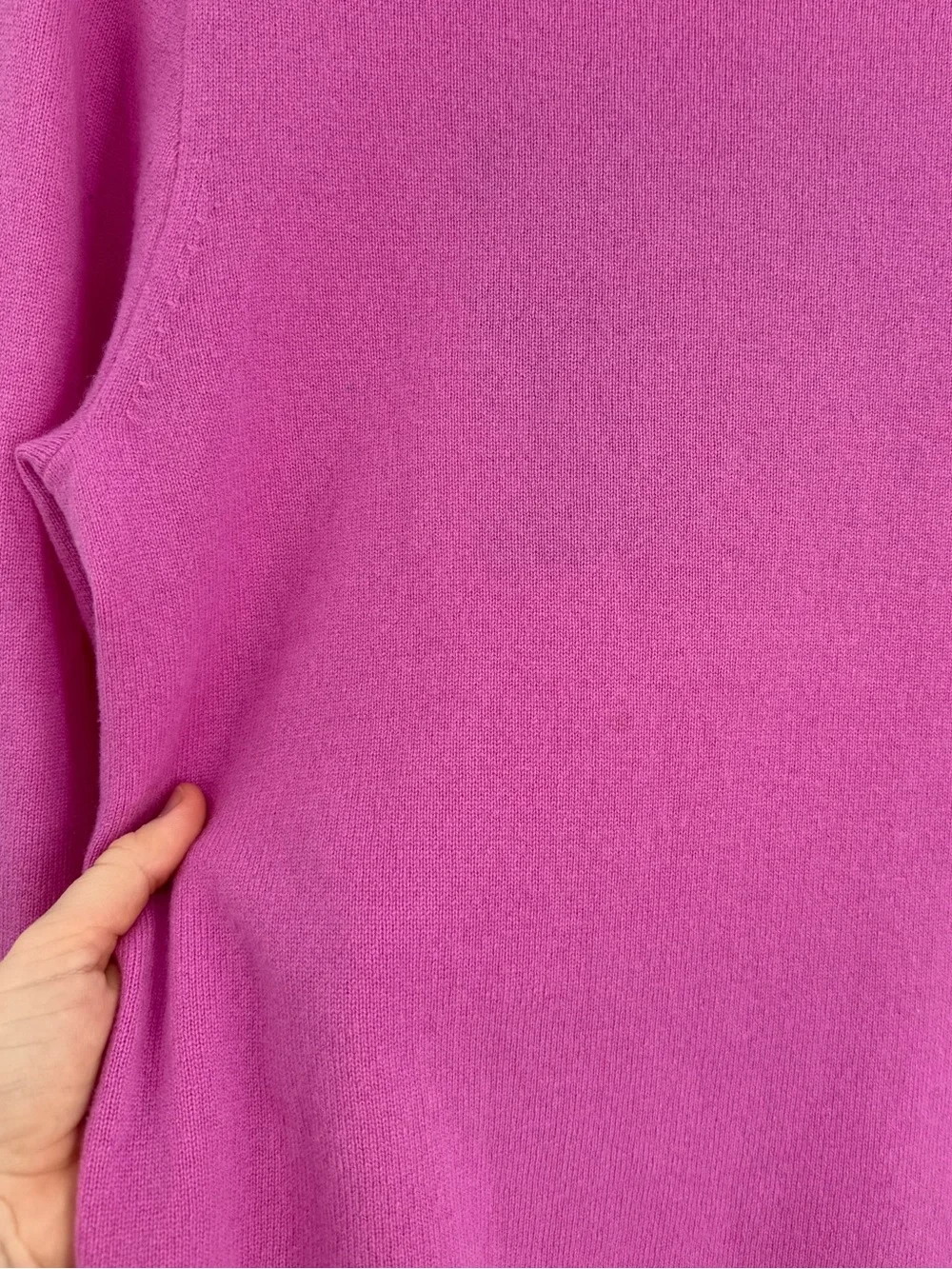 J.Crew Kiss Graphic 100% Cashmere Crewneck Long Sleeve Sweater | Pink | Large